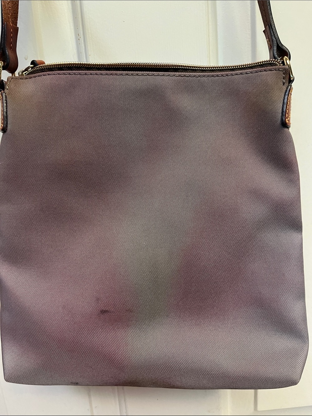 Dooney & Bourke Grey Nylon Crossbody Bag DAMAGED - Picture 12 of 16